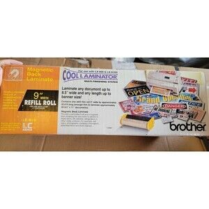 NEW BROTHER VINTAGE MAGNETIC BACK LAMINATE 9" REFILL ROLL FOR LC-M9